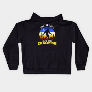 Undisputed Hide & Seek Champion Bigfoot Funny Shirt Kids Hoodie